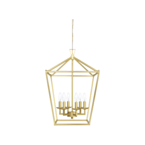 Gold Geometric 6 Light Chandelier