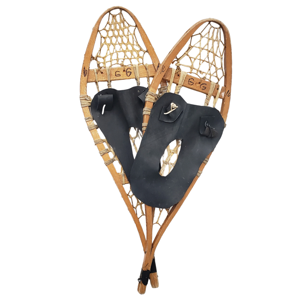 Vintage Snowshoes with Black Straps