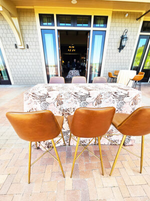 Cognac Leather Barstool