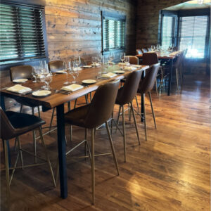 Cognac Leather Barstool