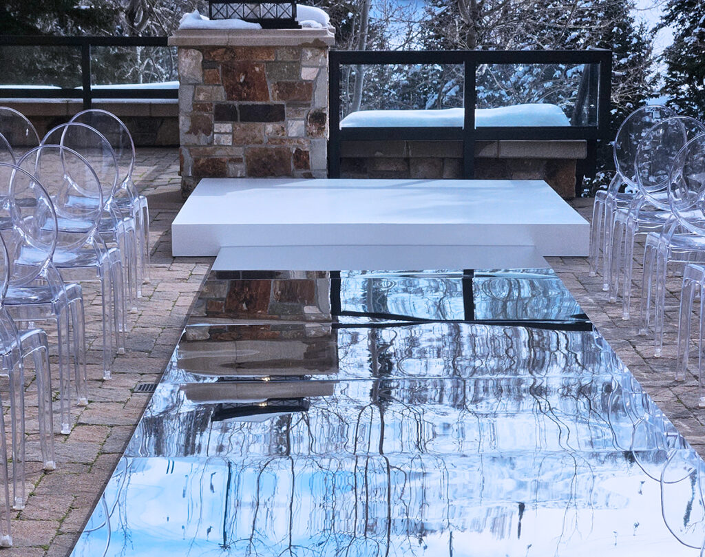 Square White Ceremony Riser - All Out Event Rental