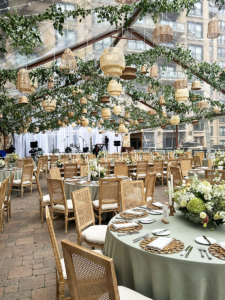 Hampton Rattan Bamboo Chandelier