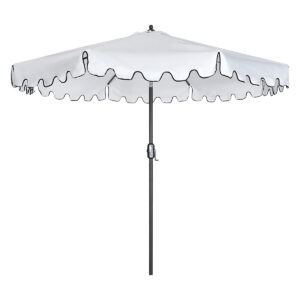 White and Black Tilt Top Umbrella