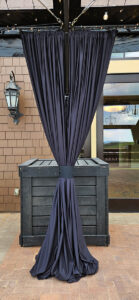 Black Canopy Leg Drape