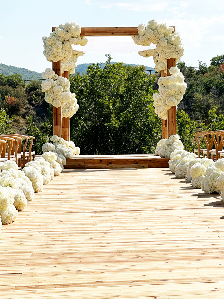 Elevated Tree Riser Natural Wood Riser - All Out Event Rental
