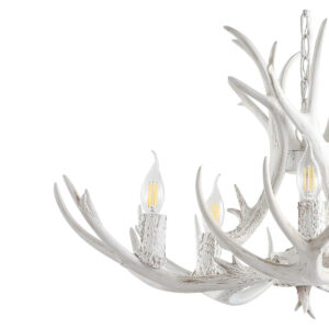 Whitewash Antler Chandelier