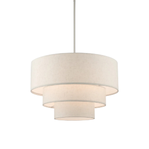 Oatmeal 3-Tiered Drum Chandelier
