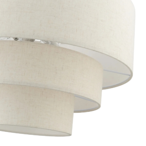 Oatmeal 3-Tiered Drum Chandelier