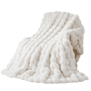 White Faux Fur Blanket