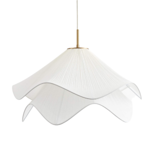 White Fabric Petal Chandelier
