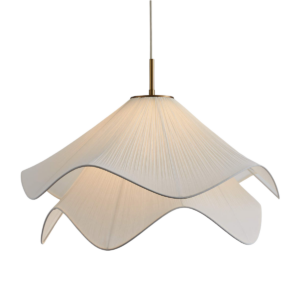 White Fabric Petal Chandelier
