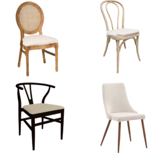 Wood & Linen Chairs